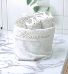 Basket with 4 towels Spa Blumarine
