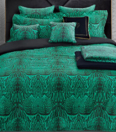 Ocelot Emerald Duvet Cover Set Roberto Cavalli
