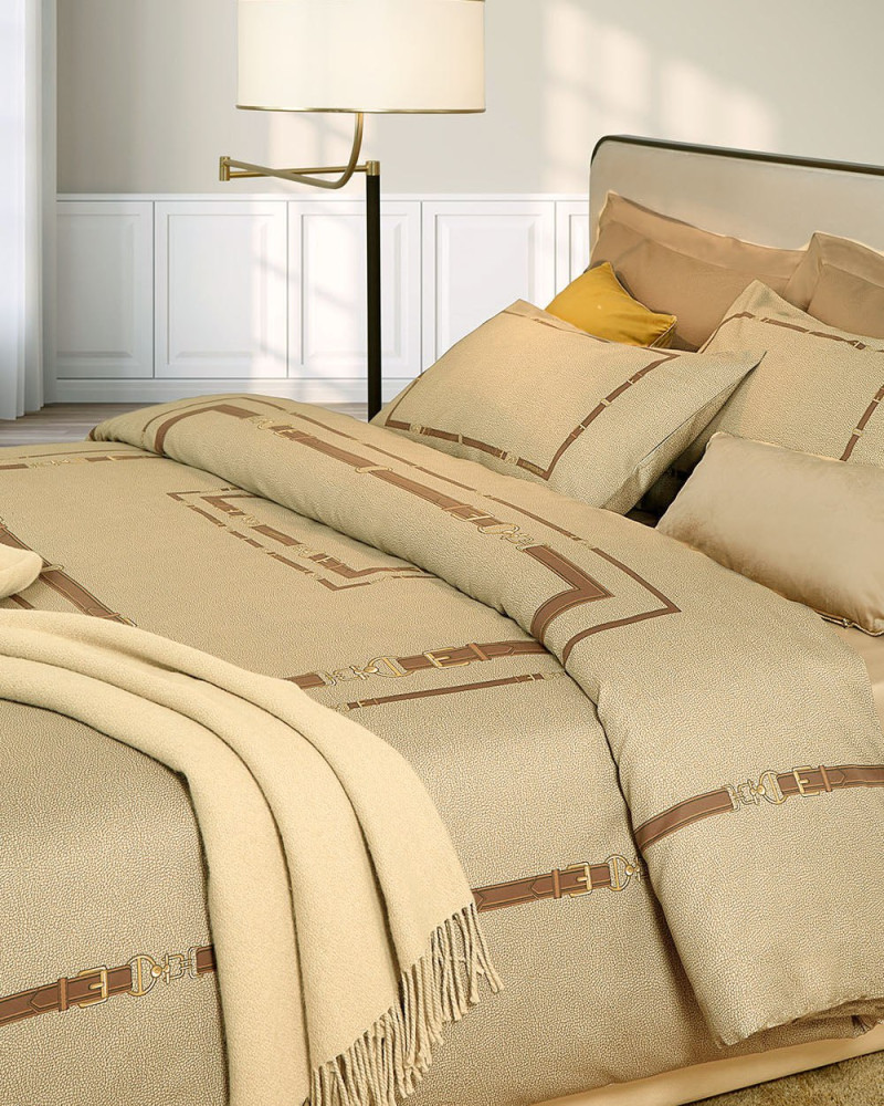C. Belt Satin DUVET COVER Borbonese