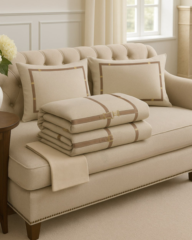 C. Belt Satin DUVET COVER Borbonese