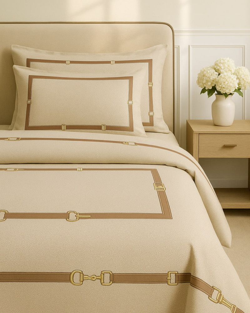 C. Belt Satin DUVET COVER Borbonese