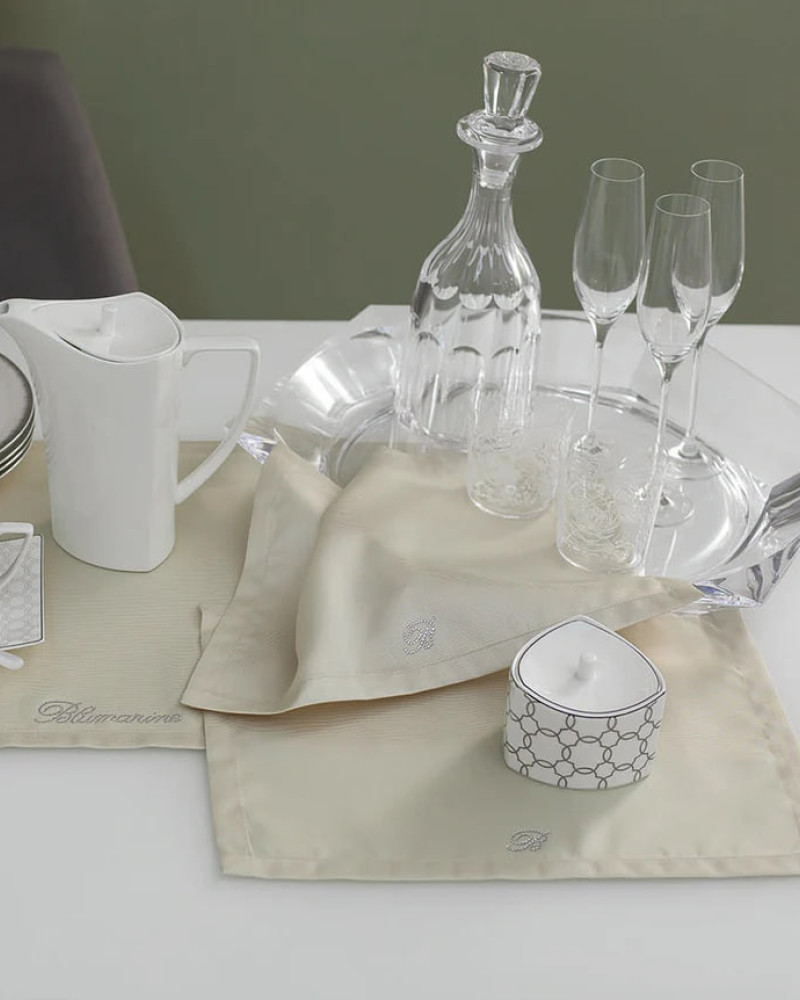 Set of Tris Blue Note Doilies Blumarine
