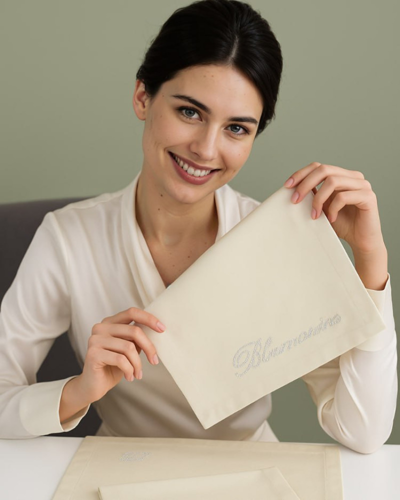 Set of Tris Blue Note Doilies Blumarine