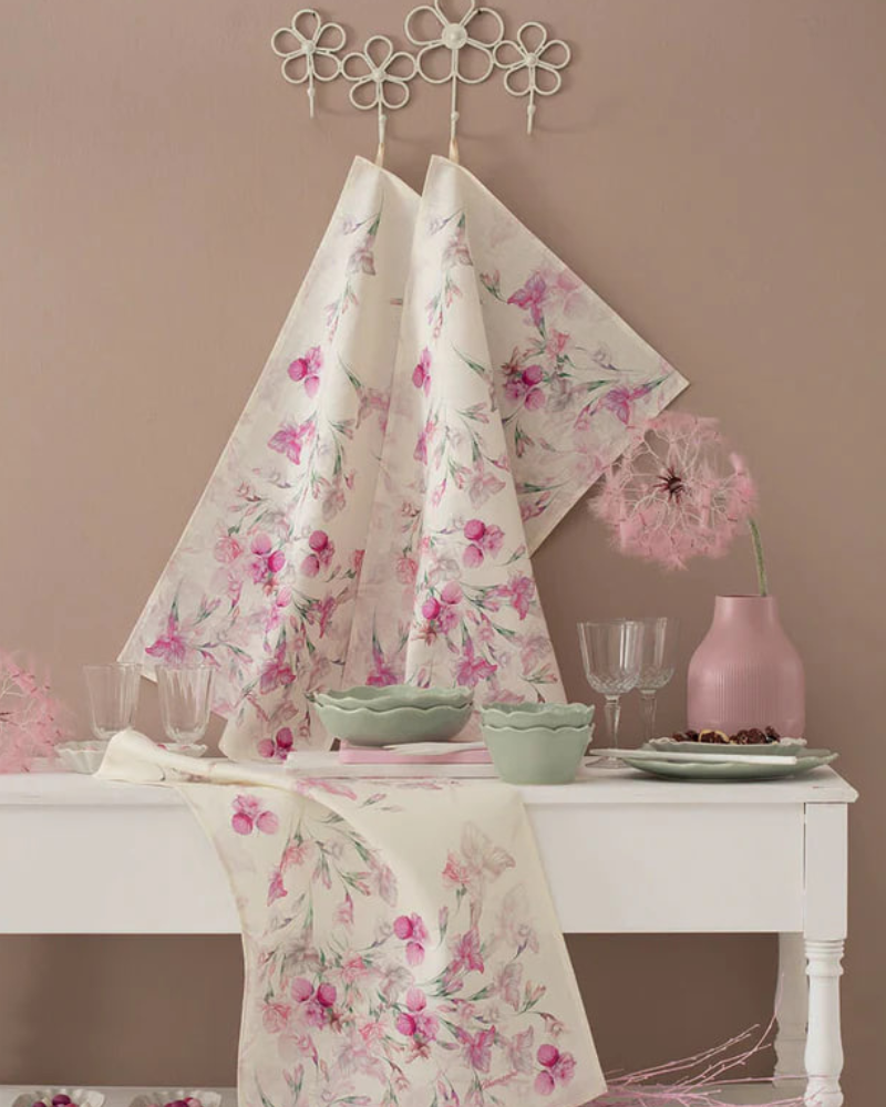 Tea towel Iris Blumarine