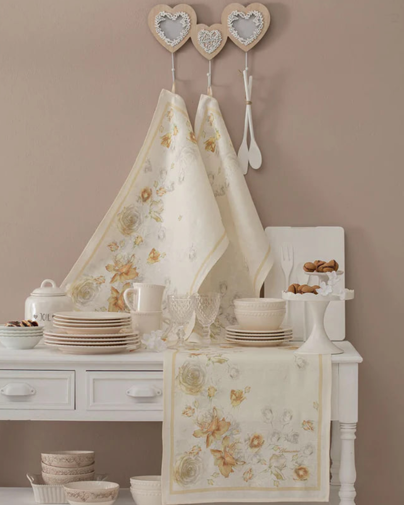 Tea towel Rose Blumarine