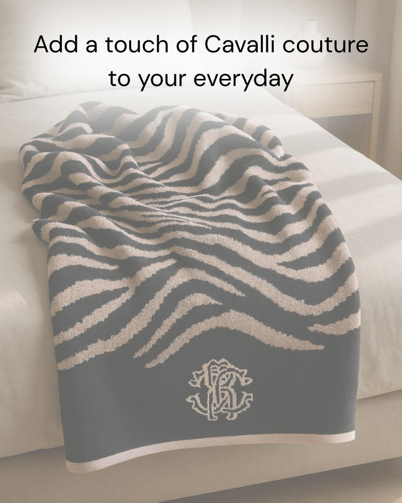 Bath towel ZEBRA RC 2024 Roberto Cavalli 