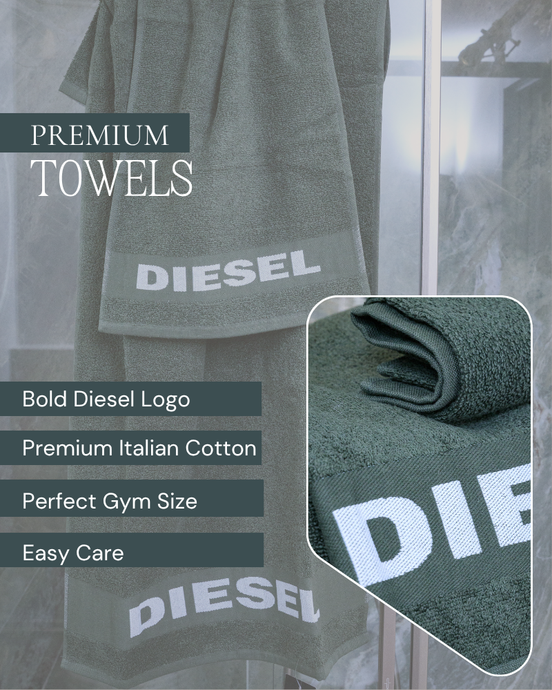 Set of 2 towels Sport Logo Diesel 