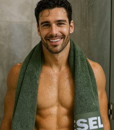 Set of 2 towels Sport Logo Diesel 