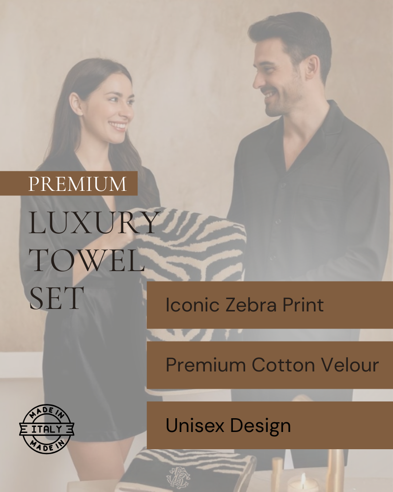  Towels SET 1+1 ZEBRA Roberto Cavalli