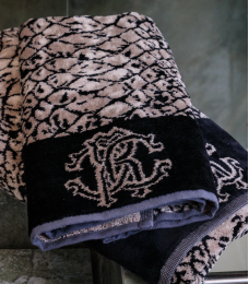 Set of 2 towels Pitone Roberto Cavalli