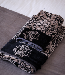 Set of 2 towels Pitone Roberto Cavalli