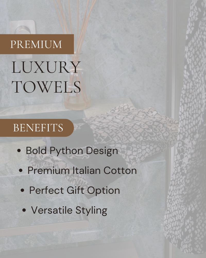 Set of 2 towels Pitone Roberto Cavalli