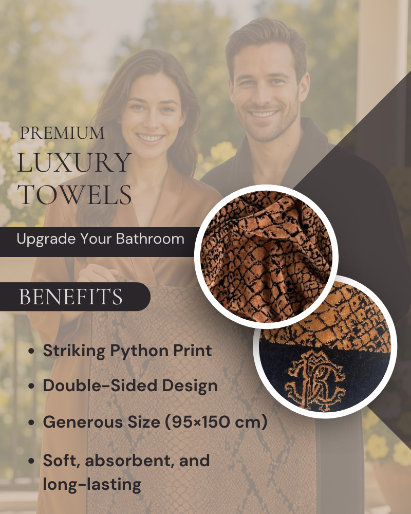 Bath towel Pitone Roberto Cavalli