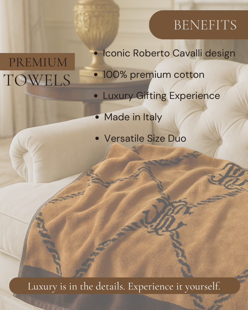 Spider Set 1+1 towels Roberto Cavalli