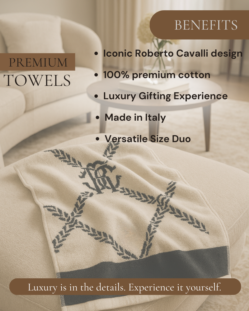Spider Set 1+1 towels Roberto Cavalli