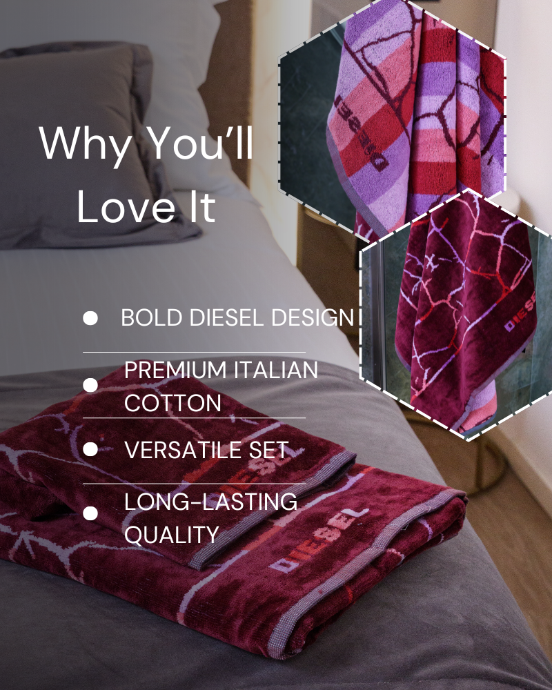 Set of 2 towels New Crackle' Diesel