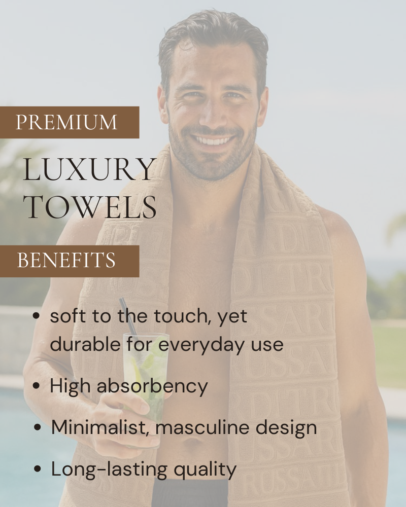 Set of 2 towels Overlogo Trussardi