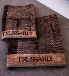 Set of 2 towels New Tweed Trussardi