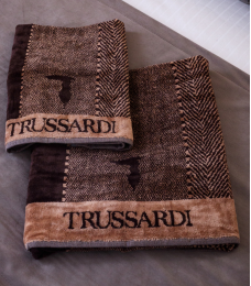 Set of 2 towels New Tweed Trussardi