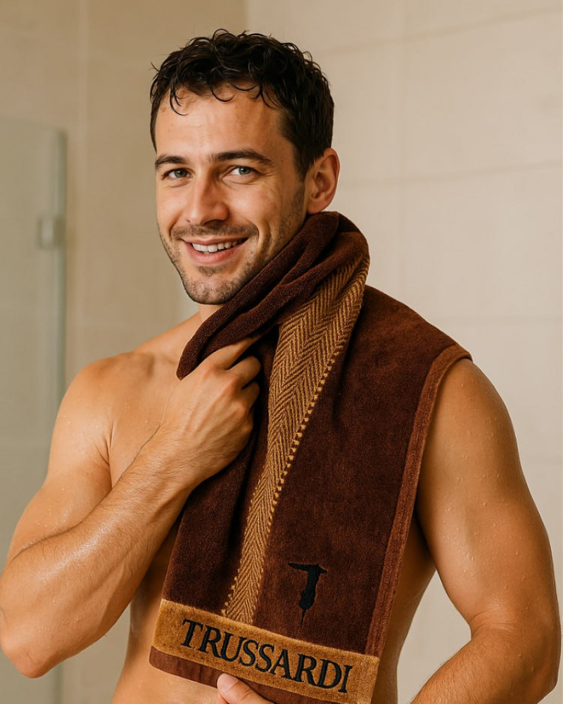 Set of 2 towels New Tweed Trussardi
