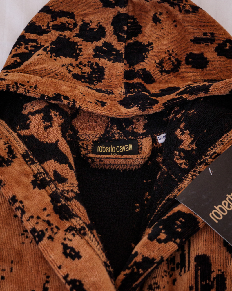 Jaguar Hooded Bathrobe Roberto Cavalli