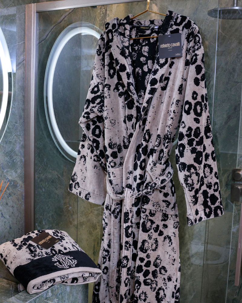 Jaguar Hooded Bathrobe Roberto Cavalli
