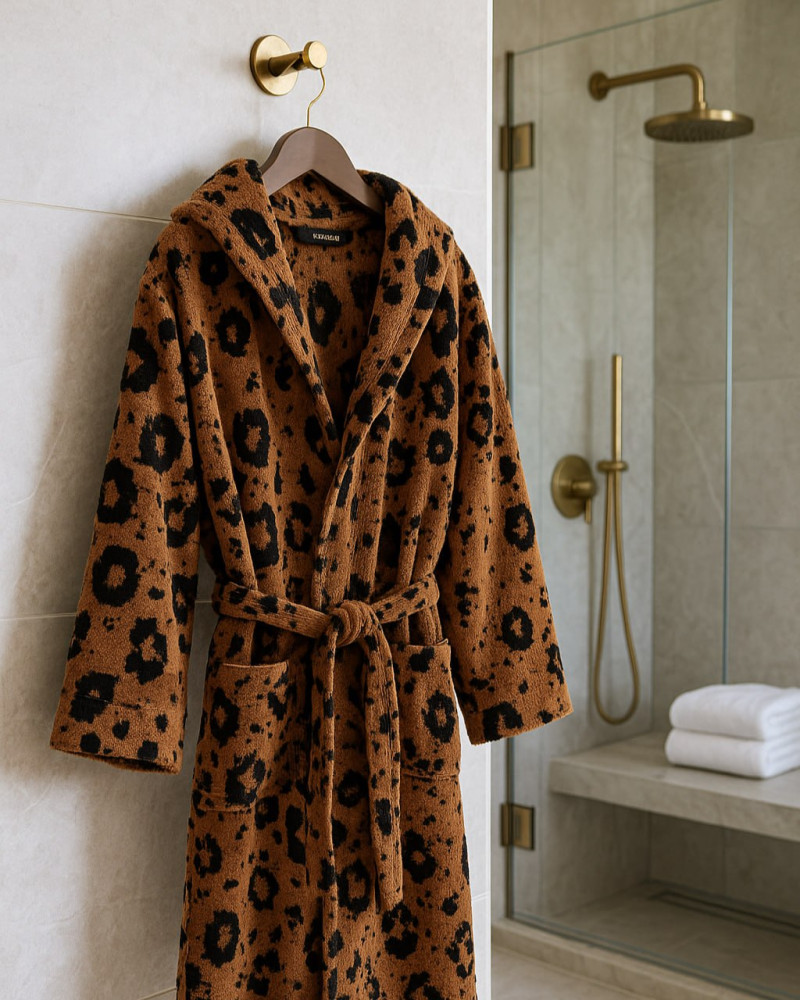 Jaguar Hooded Bathrobe Roberto Cavalli