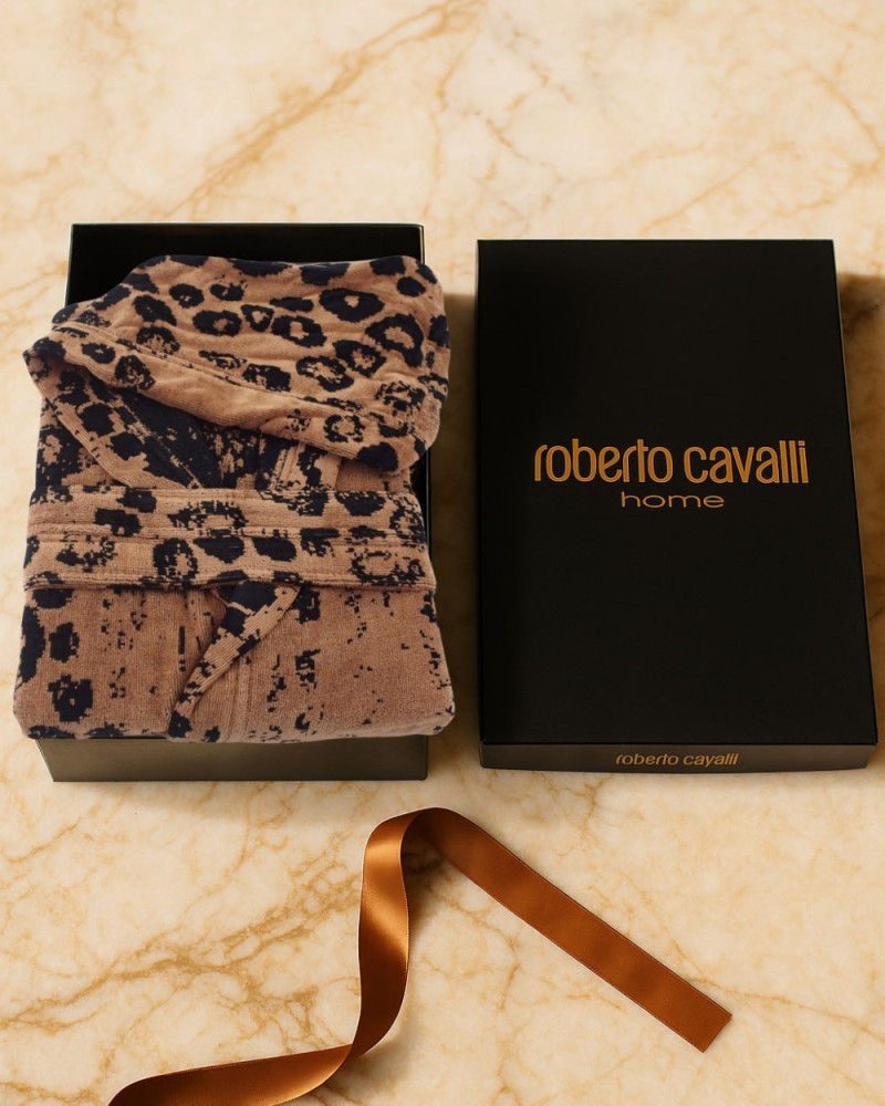 Jaguar Hooded Bathrobe Roberto Cavalli