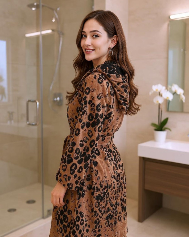 Jaguar Hooded Bathrobe Roberto Cavalli
