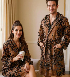 Hooded Bathrobe Jaguar  Roberto Cavalli