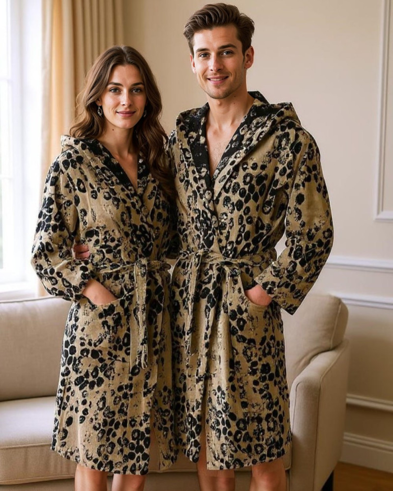 Jaguar Hooded Bathrobe Roberto Cavalli