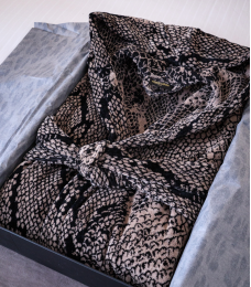 Python Hooded Bathrobe Roberto Cavalli
