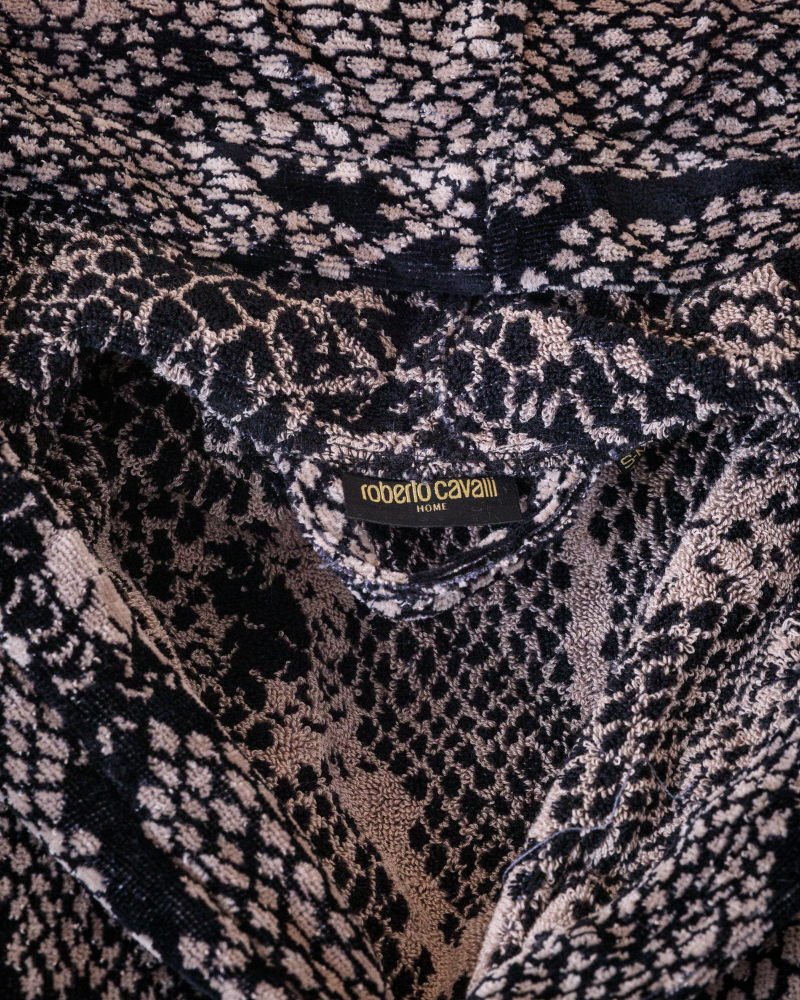 Python Hooded Bathrobe Roberto Cavalli