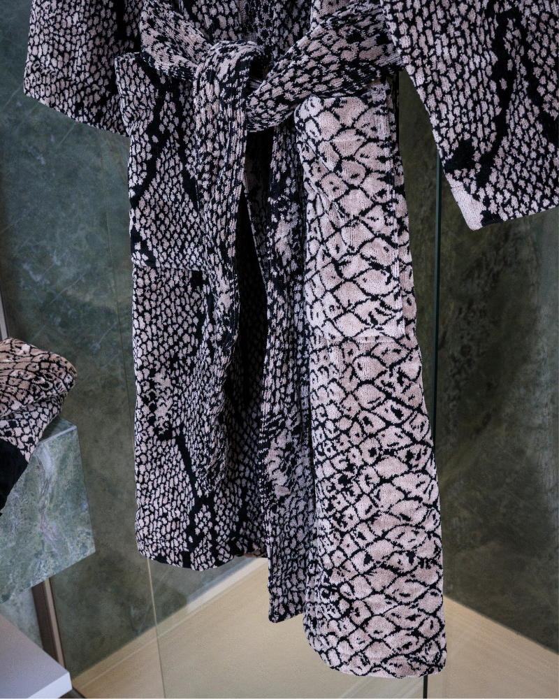 Python Hooded Bathrobe Roberto Cavalli