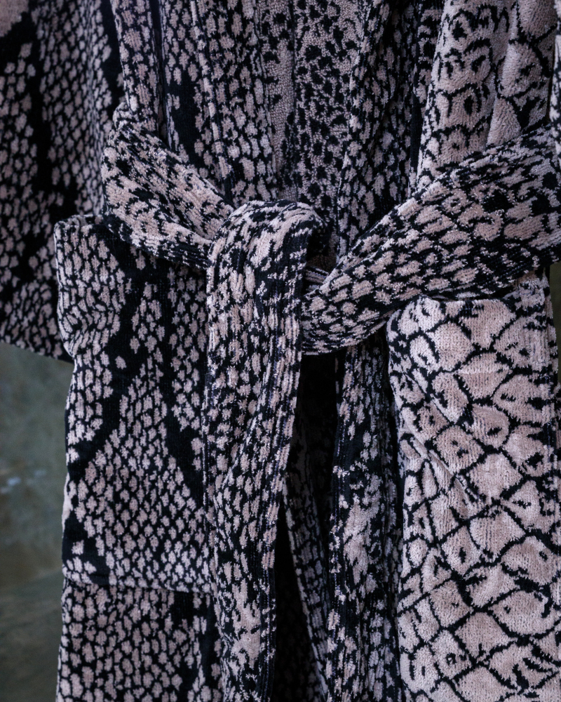 Python Hooded Bathrobe Roberto Cavalli