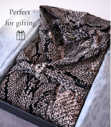 Hooded Bathrobe Python Roberto Cavalli