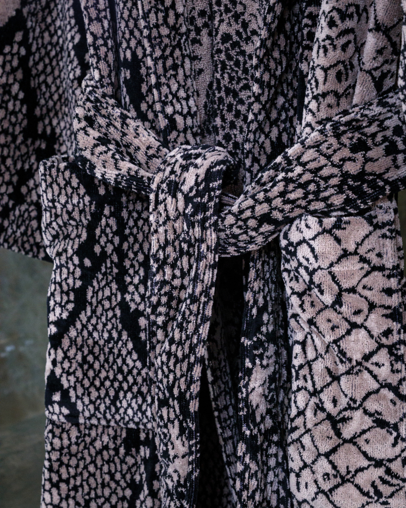 Hooded Bathrobe Python Roberto Cavalli