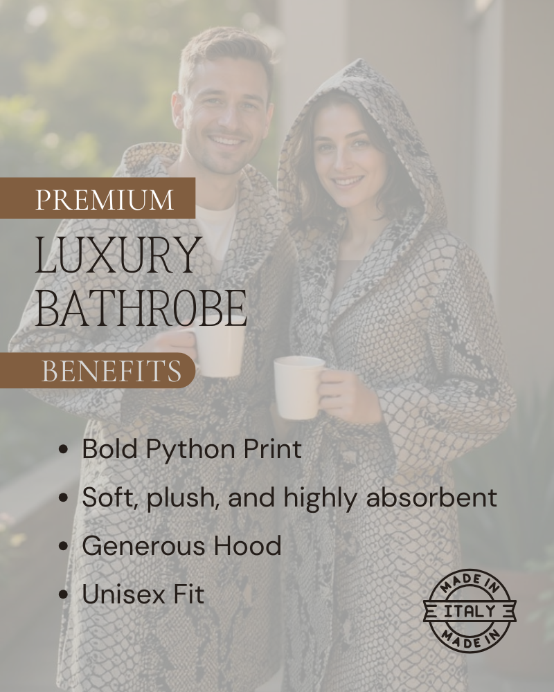 Hooded Bathrobe Python Roberto Cavalli