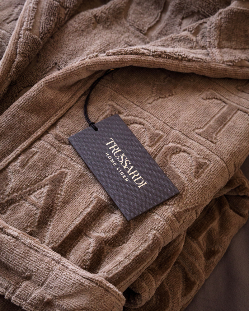 Hooded Bathrobe Overlogo Trussardi 