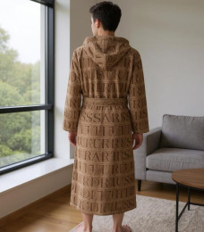 Hooded Bathrobe Overlogo Trussardi 